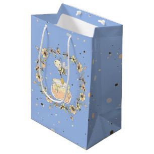 Sac Cadeau Moyen Abeilles à miel, fées et bébés abeilles en motif t