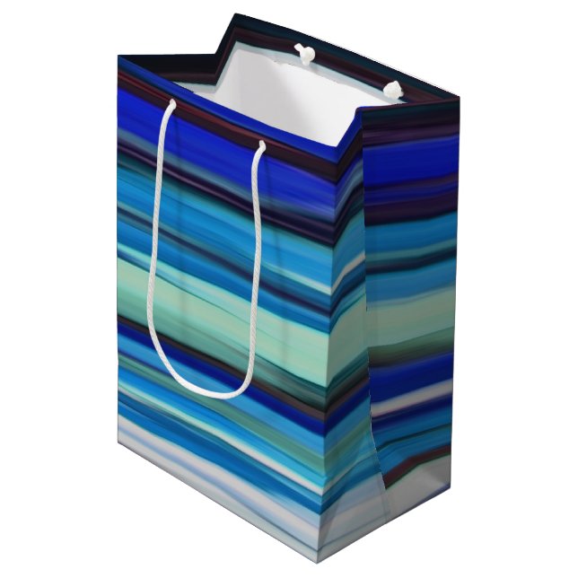 Sac Cadeau Moyen Abstract #2: Blue blur (Devant Angle)