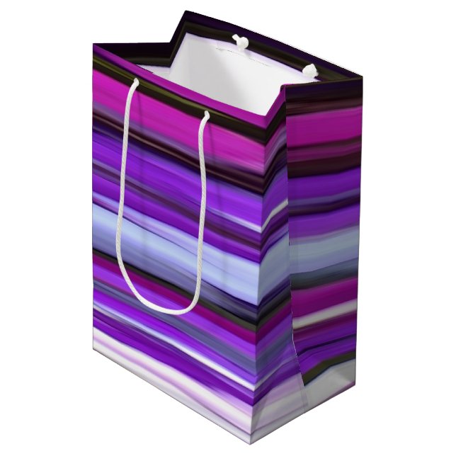 Sac Cadeau Moyen Abstrait #2 : Flou pourpre (Devant Angle)