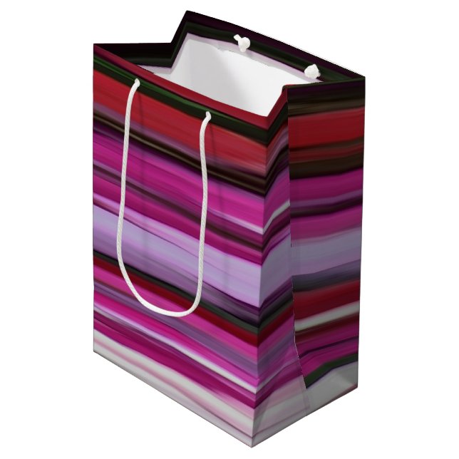 Sac Cadeau Moyen Abstrait #2 : Flou rouge (Devant Angle)