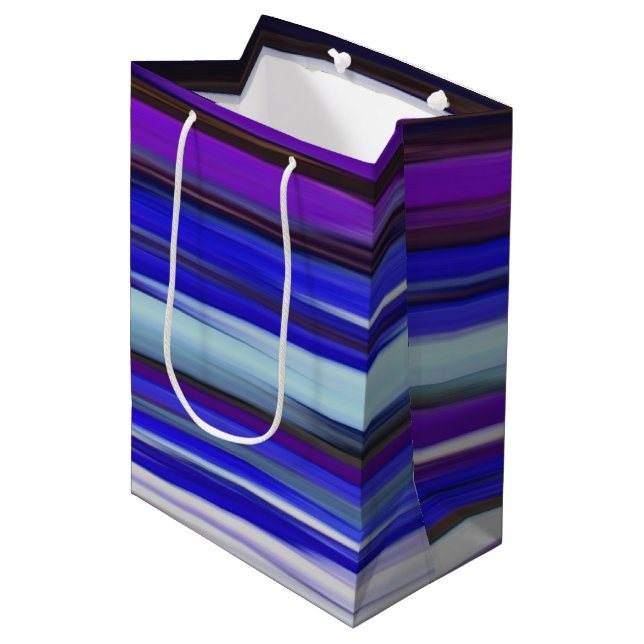 Sac Cadeau Moyen Abstrait #2 : Flou ultraviolet (Devant Angle)