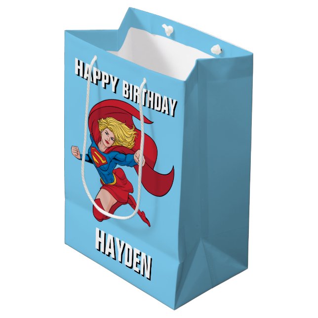Sac Cadeau Moyen Adorable Supergirl Stance (Devant Angle)