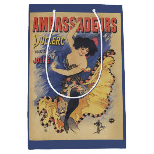 Sac Cadeau Moyen Affiche ancienne Art nouveau danseuse française
