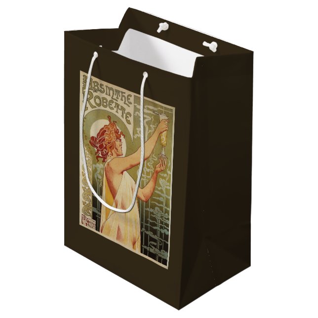 Sac Cadeau Moyen Affiche de publicité d'absinthe de Robette (Devant Angle)