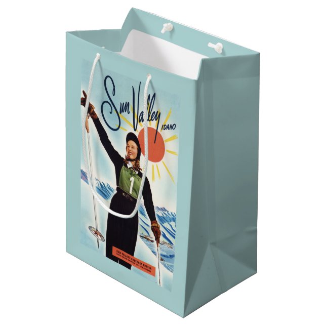 Sac Cadeau Moyen Affiche de publicité de Gretchen Fraser (Devant Angle)