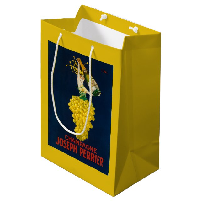 Sac Cadeau Moyen Affiche promotionnelle de Joseph Perrier Champagne (Devant Angle)