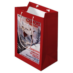 Sac Cadeau Moyen Affiche promotionnelle de ski
