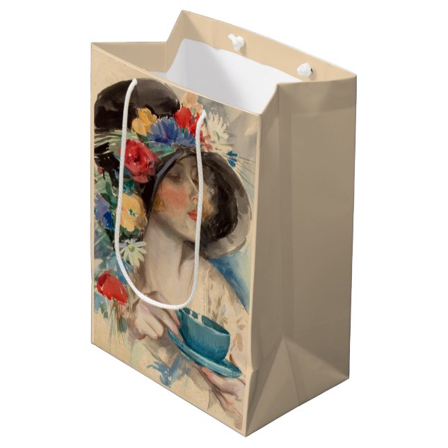 Sac Cadeau Moyen Afternoon Tea - Harrison Fisher (Devant Angle)