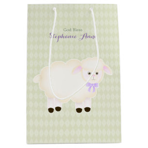 Sac Cadeau Moyen Agneau de baptême