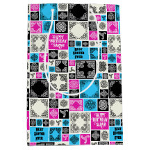 Ajouter Nom & Relation Anniversaire Magenta & Bleu