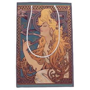 Sac Cadeau Moyen Alfonse Mucha Job Art Nouveau femme