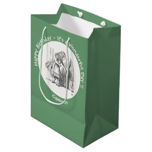Sac Cadeau Moyen Alice au pays des merveilles Anniversaire ou autre