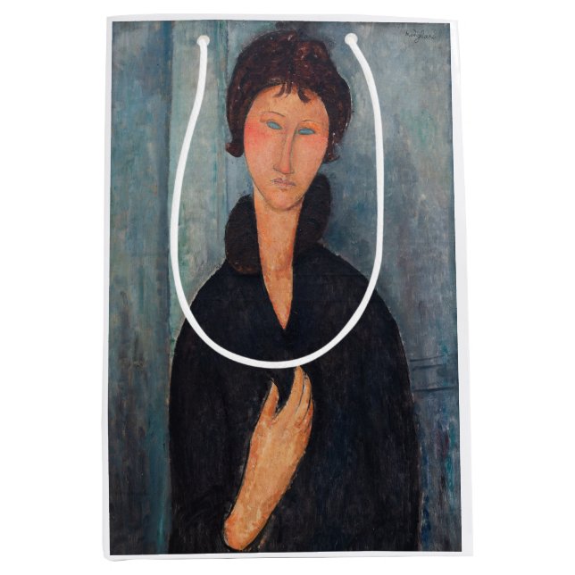 Sac Cadeau Moyen Amedeo Modigliani - Femme aux yeux bleus (Devant)