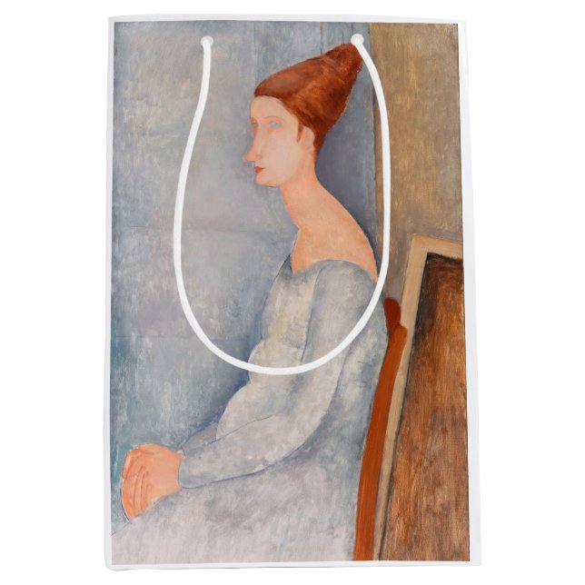 Sac Cadeau Moyen Amedeo Modigliani - Portrait Jeanne Hebuterne #3 (Devant)