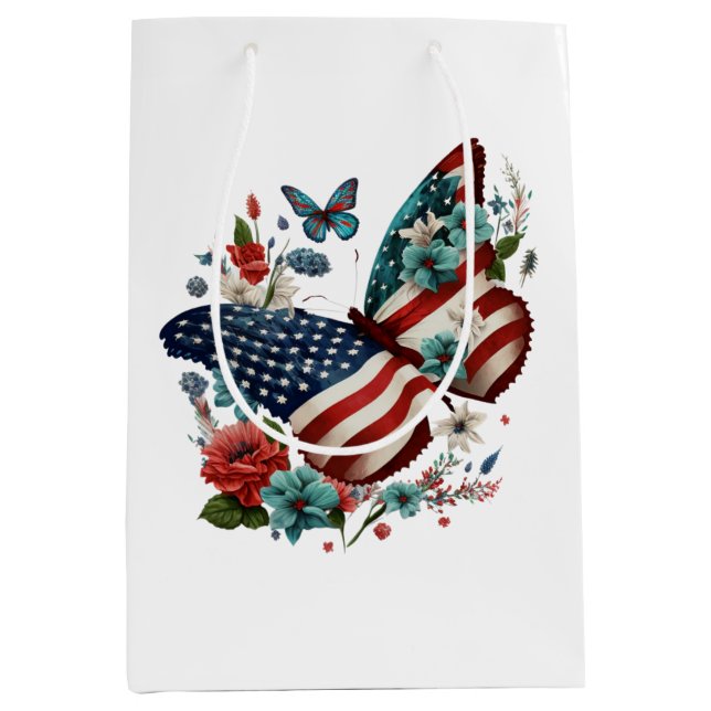 Sac Cadeau Moyen American Butterfly  (Devant)