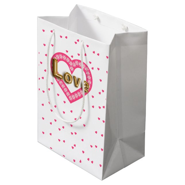 Sac Cadeau Moyen amour (Dos Angle)
