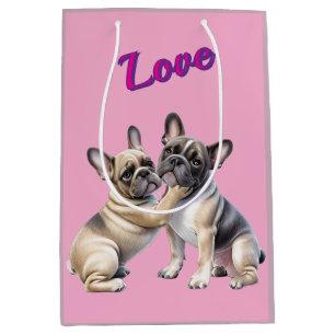 Sac Cadeau Moyen Amour de Bouledogue français