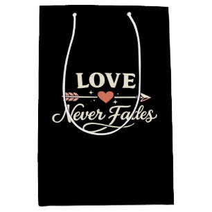 Sac Cadeau Moyen Amour ne se décolore jamais couple assorti flèche
