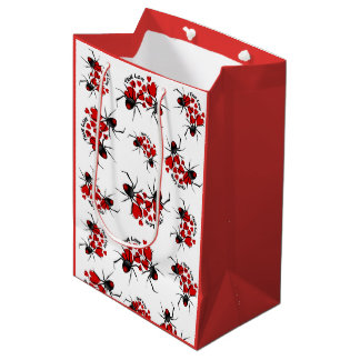 Sac Cadeau Moyen Amour Véritable, Cœurs et Araignées