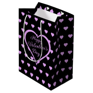 Sac Cadeau Moyen Amusant et coquin cœurs roses pour la Saint-Valent