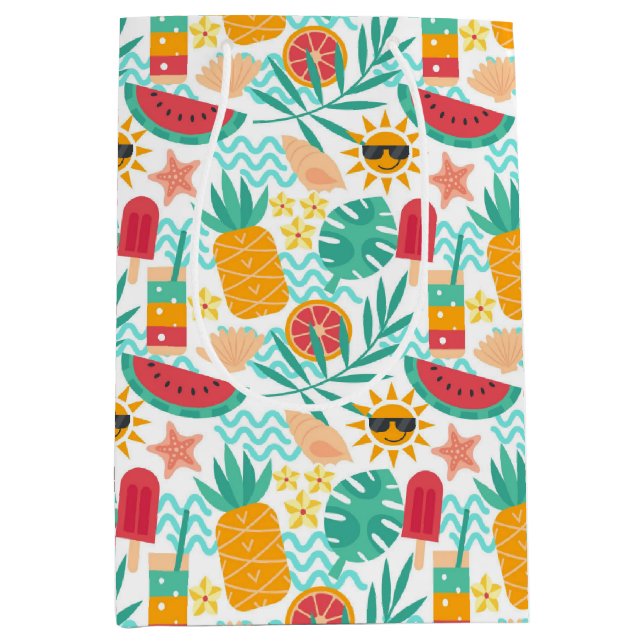 Sac Cadeau Moyen Amusement d'été (Devant)