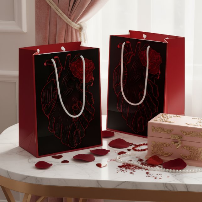 Sac Cadeau Moyen Anatomical Heart Love Gift Bag (Créateur téléchargé)