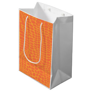 Sac Cadeau Moyen Animal Reptile Art Orange Amusant coloré