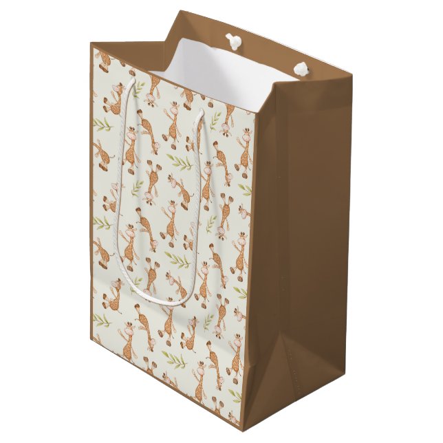 Sac Cadeau Moyen Animaux sauvages Giraffe Enfants (Devant Angle)
