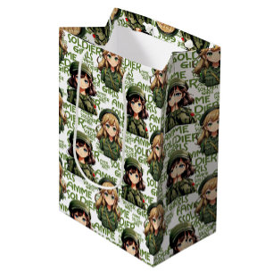 Sac Cadeau Moyen Anime Soldier Girls Design Motif