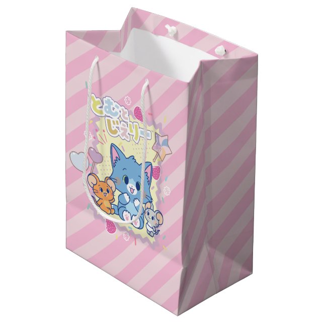 Sac Cadeau Moyen Anime Tom et Jerry Strawberry Fun (Devant Angle)