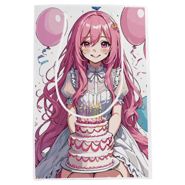 Sac Cadeau Moyen Annime fille (Devant)
