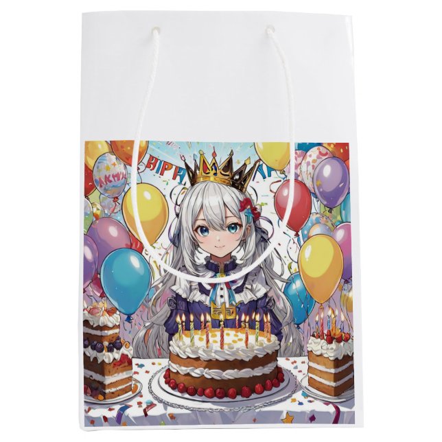 Sac Cadeau Moyen Annime fille B (Devant)