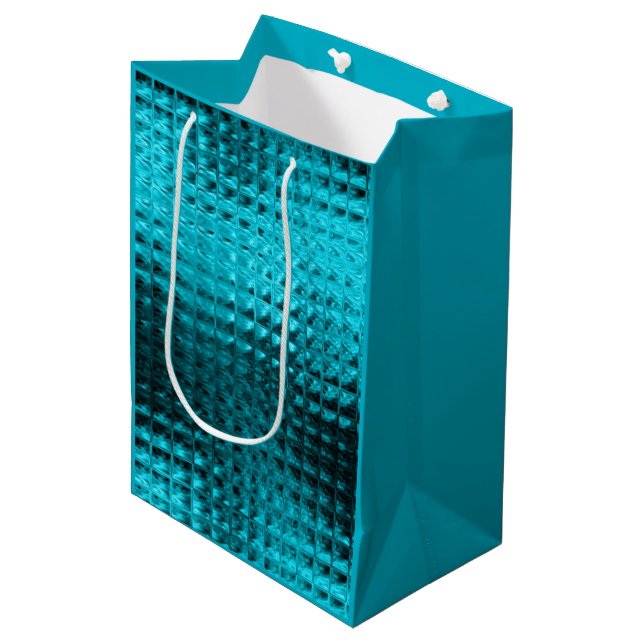 Sac Cadeau Moyen Anniversaire brillant d'aluminium de parties (Devant Angle)