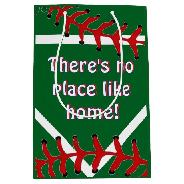 Sac Cadeau Moyen Anniversaire de baseball  (Devant)