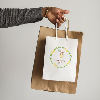 Sac Cadeau Moyen Anniversaire de l'ours mignon