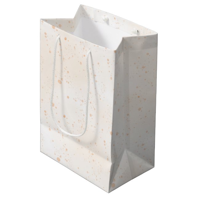 Sac Cadeau Moyen Anniversaire de points de pêche fantaisiste (Devant Angle)