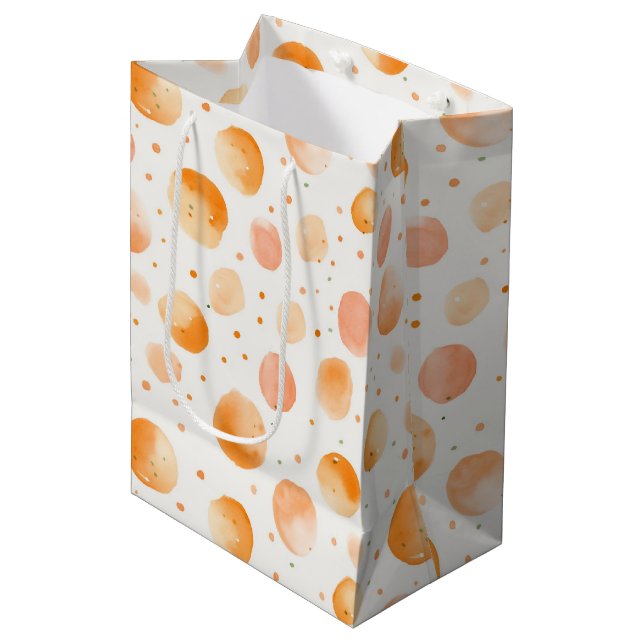Sac Cadeau Moyen Anniversaire de points pêche fantaisiste (Devant Angle)