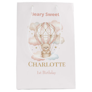 Sac Cadeau Moyen Anniversaire Montgolfière Beary Sweet