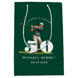 Sac Cadeau Moyen Anniversaire Personnalisé de 50 ans de Golf Sporti