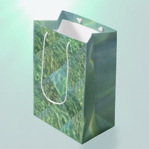 Sac Cadeau Moyen Aquamarin Aqua Aqua Aqua Water Patchwork