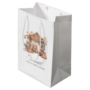 Sac Cadeau Moyen Aquarelle, Baby shower de mariage tout droit sorti