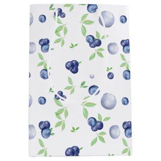 Sac Cadeau Moyen Aquarelle Blueberry