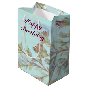 Sac Cadeau Moyen Aquarelle Bourgogne