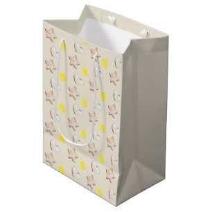Sac Cadeau Moyen Aquarelle de pain de citron de Noël