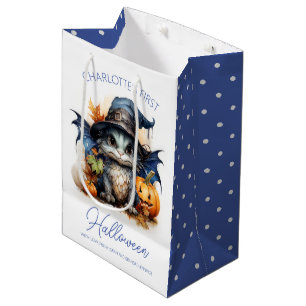 Sac Cadeau Moyen Aquarelle Dragon Bébé Personnalisable Halloween