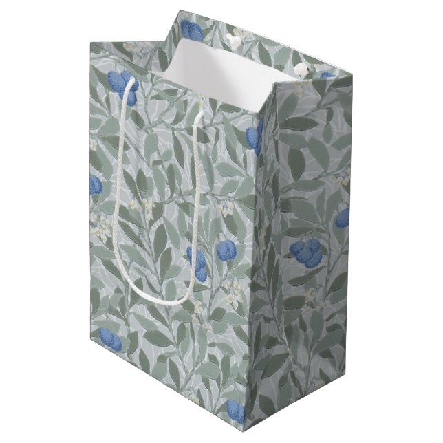 Sac Cadeau Moyen Arbre de myrtille, William Morris (Devant Angle)