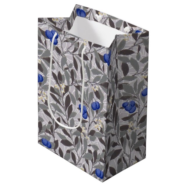 Sac Cadeau Moyen Arbre de myrtille, William Morris (Devant Angle)