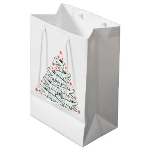 Sac Cadeau Moyen Arbre de Noël Alligator Drôle Crocodile Floride 