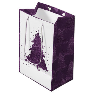 Sac Cadeau Moyen Arbre de Noël Moody   Plum profond