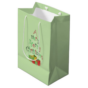 Sac Cadeau Moyen Arbre de Noël traditionnel joyeux et cadeaux Class